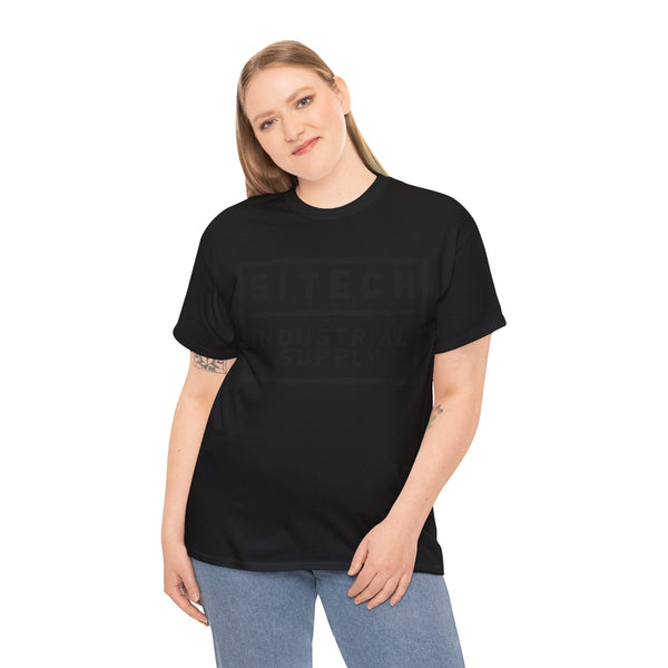 Black on Black Sitech Industrial Supply – Unisex Heavy Cotton Tee (UK)